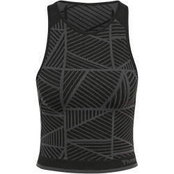 hummel hmlMT ENERGY Seamless Cropped Sport-Top Damen black/asphalt melange L