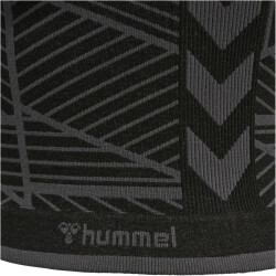 hummel hmlMT ENERGY Seamless Cropped Sport-Top Damen black/asphalt melange M