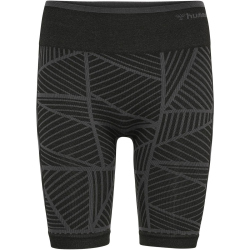 hummel hmlMT ENERGY Seamless Mid Waist Shorts Damen black/asphalt melange XS
