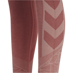 hummel hmlMT ENERGY Seamless High-Waist Tights Damen withered rose/rose tan melange L