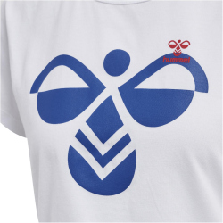 hummel hmlIC TEXAS Cropped T-Shirt Damen white/true blue L