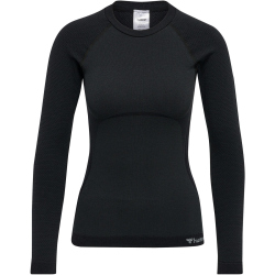 hummel hmlCLEA Seamless langarm Funktionsshirt Damen black melange L