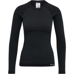 hummel hmlCLEA Seamless langarm Funktionsshirt Damen black melange XS