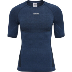 hummel hmlTE MIKE Seamless Mesh Funktionsshirt Herren insignia blue/black melange L