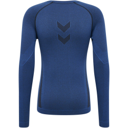 hummel hmlTE MIKE Seamless Funktionsshirt Herren insignia blue/black melange M