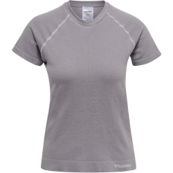 hummel hmlMT FLOW Seamless Funktionsshirt Damen minimal gray L