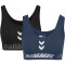 2er Pack hummel hmlTE MAJA Sport-BH black/insigina blue S