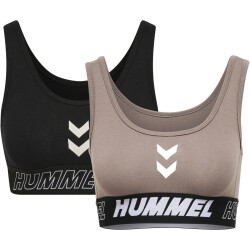 2er Pack hummel hmlTE MAJA Sport-BH black/driftwood S