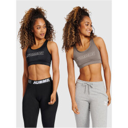 2er Pack hummel hmlTE TOLA Sport-BH black/driftwood S