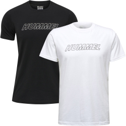 2er Pack hummel hmlTE CALLUM T-Shirt black/white grey XL
