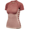 hummel hmlCLEA Seamless Funktionsshirt Damen withered rose/rose tan melange L