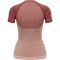 hummel hmlCLEA Seamless Funktionsshirt Damen withered rose/rose tan melange L