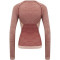 hummel hmlCLEA Seamless langarm Funktionsshirt Damen withered rose/rose tan melange L