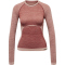 hummel hmlCLEA Seamless langarm Funktionsshirt Damen withered rose/rose tan melange L