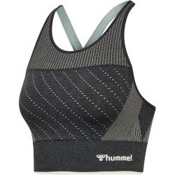 hummel hmlMT HANA Seamless Sport-Top Damen black melange L