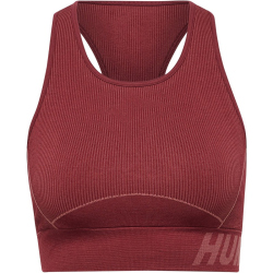 hummel hmlTE CHRISTEL Seamless Sport-Top Damen cabernet/apple butter melange XS