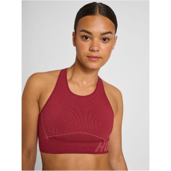 hummel hmlTE CHRISTEL Seamless Sport-Top Damen cabernet/apple butter melange XS