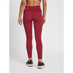 hummel hmlTE CHRISTEL Seamless Mid Waist Tights Damen cabernet/apple butter melange M