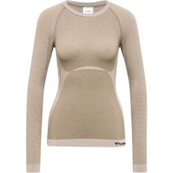 hummel hmlCLEA Seamless langarm Funktionsshirt Damen chateau gray/driftwood melange XL