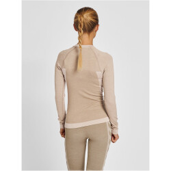 hummel hmlCLEA Seamless langarm Funktionsshirt Damen chateau gray/driftwood melange XL