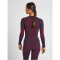 hummel hmlMT ALY Seamless Funktionsshirt Damen insignia blue/cabernet melange L