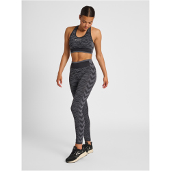 hummel hmlMT SAGA Seamless Sport-Top Damen black/asphalt melange XS
