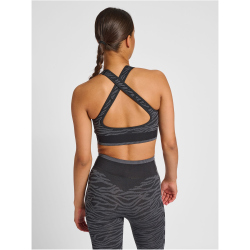 hummel hmlMT SAGA Seamless Sport-Top Damen black/asphalt melange XS