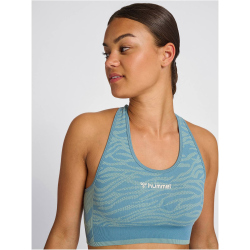 hummel hmlMT SAGA Seamless Sport-Top Damen north atlantic/blue surf melan XS