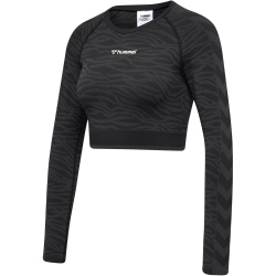 hummel hmlMT SAGA Seamless cropped Langarmshirt Damen...