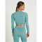 hummel hmlMT SAGA Seamless cropped Langarmshirt Damen north atlantic/blue surf melan XL