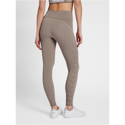hummel hmlTE CHRISTEL Seamless Mid Waist Tights Damen chateau gray/driftwood melange M