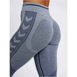hummel hmlMT LULU Seamless Scrunch Tights Damen insignia blue melange L