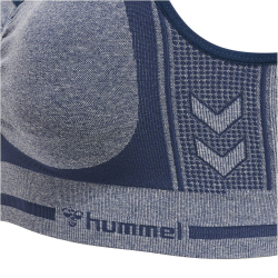 hummel hmlMT LULU Seamless Scrunch Sport-BH Damen insignia blue melange M