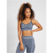 hummel hmlMT LULU Seamless Scrunch Sport-BH Damen insignia blue melange S