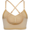 hummel hmlMT LULU Seamless Scrunch Sport-BH Damen curds & whey melange M