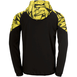 uhlsport Goal 25 Evo Woven Kapuzenjacke Herren schwarz/limonengelb XXL