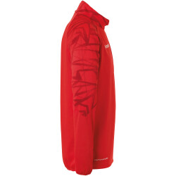 uhlsport Goal 25 1/4-Zip Trainings-Top Kinder rot/weiß 128
