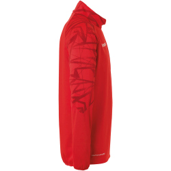 uhlsport Goal 25 1/4-Zip Trainings-Top Herren rot/wei&szlig; S