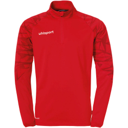 uhlsport Goal 25 1/4-Zip Trainings-Top Herren rot/wei&szlig; L