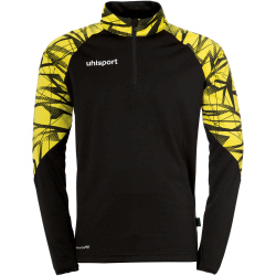uhlsport Goal 25 1/4-Zip Trainings-Top Herren schwarz/limonengelb L