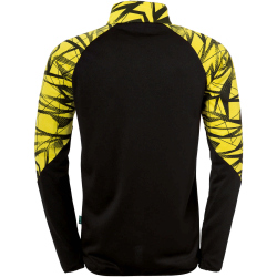 uhlsport Goal 25 1/4-Zip Trainings-Top Herren schwarz/limonengelb L