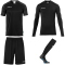 uhlsport Reaction Torwartset (Trikot+Baselayer+Shorts+Stutzen) schwarz/anthra 128