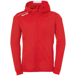 Kempa Player Kapuzenjacke Kinder rot/wei&szlig; 152