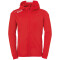 Kempa Player Kapuzenjacke Kinder rot/weiß 164