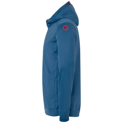 Kempa Player Kapuzenjacke Kinder ice grau/fluo rot 116