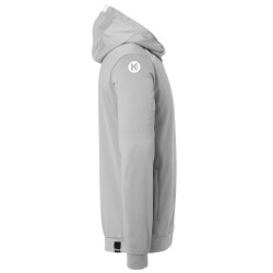 Kempa Player Kapuzenjacke Kinder dark grau melange/weiß 140
