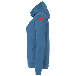Kempa Player Kapuzenjacke Damen ice grau/fluo rot XS
