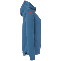 Kempa Player Kapuzenjacke Damen ice grau/fluo rot XS