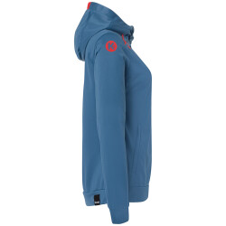 Kempa Player Kapuzenjacke Damen ice grau/fluo rot XXL