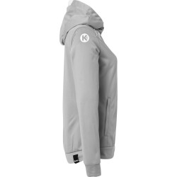 Kempa Player Kapuzenjacke Damen dark grau melange/weiß XL